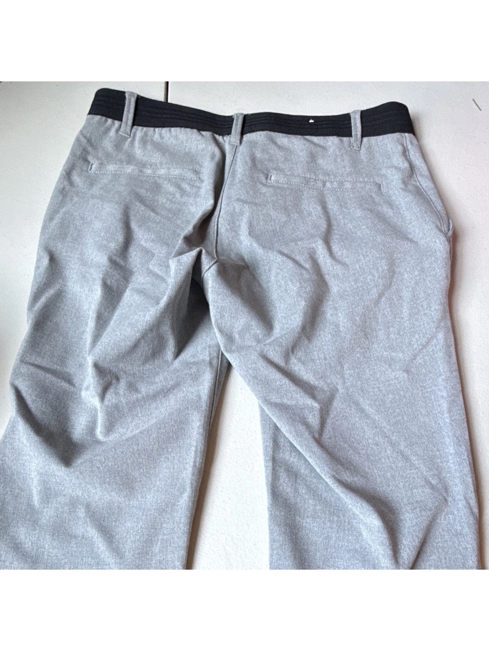 Zara Light Gray Chinos with Black Waistband